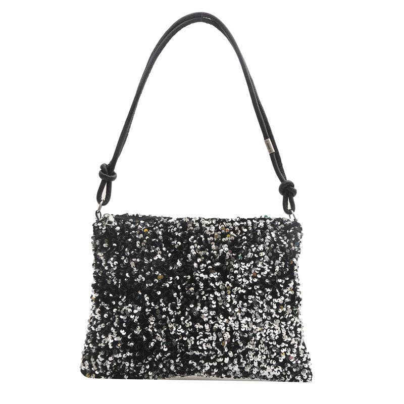Large Capacity Shoulder Bag With Sequins