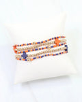 Orange and Navy Bracelet Set