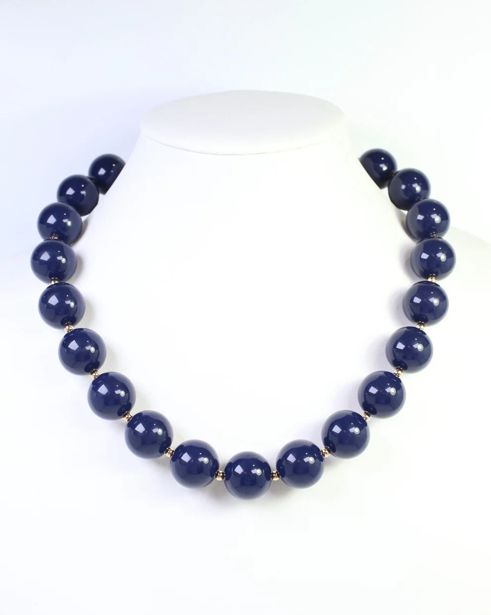 Navy Beaded Necklace