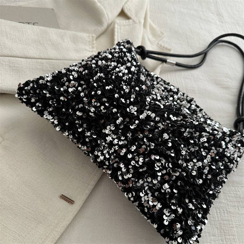 Large Capacity Shoulder Bag With Sequins