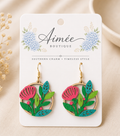 Wooden Floral Earrings