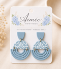 Light Blue and White Earrings