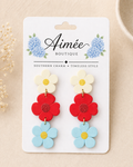 Multi Color Floral Earrings