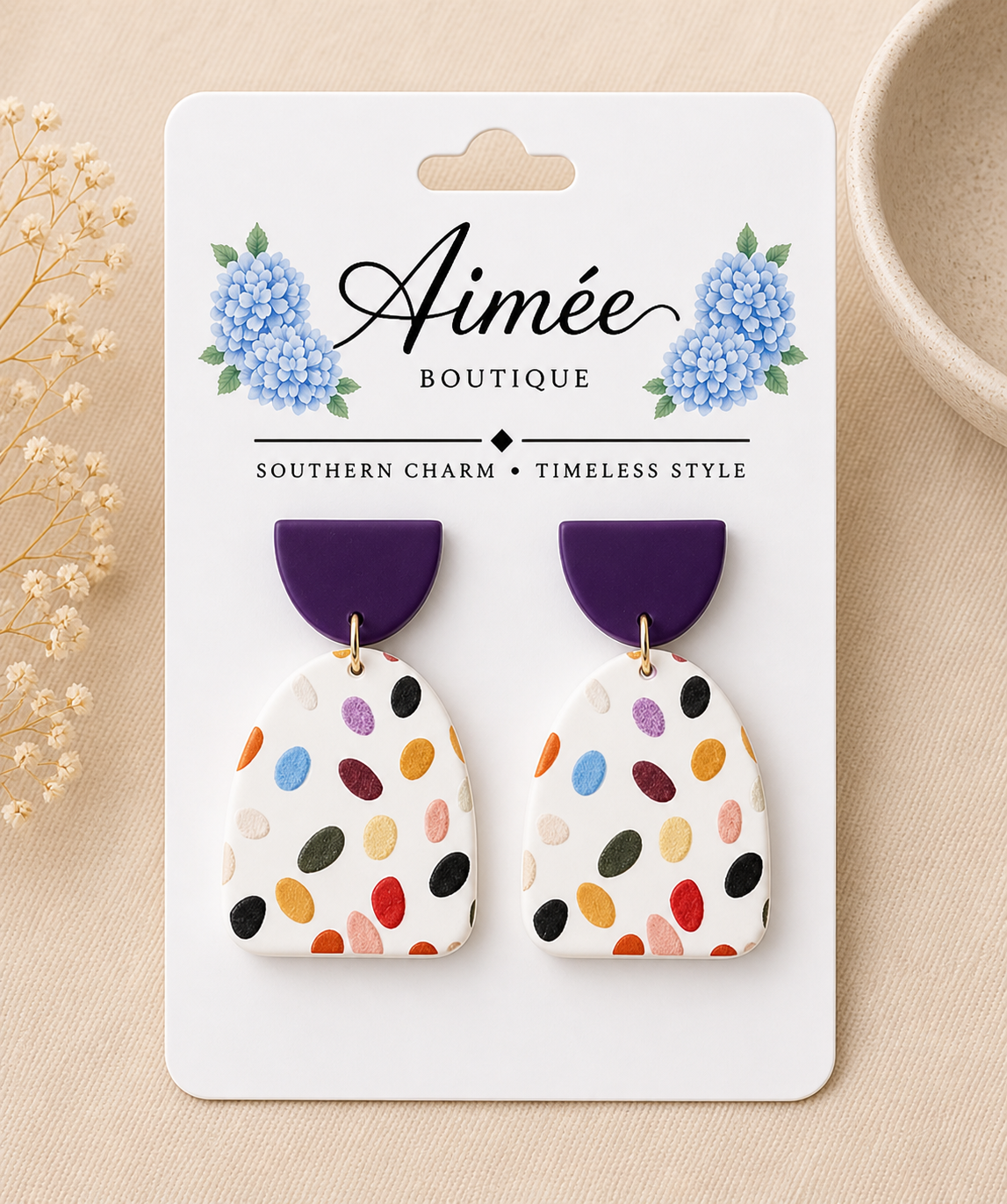 Colorful Geometric Earrings