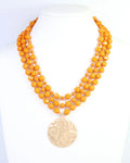 Orange Beaded Pendant