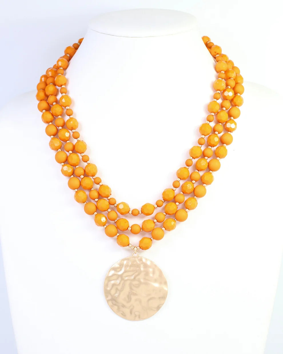 Orange Beaded Pendant